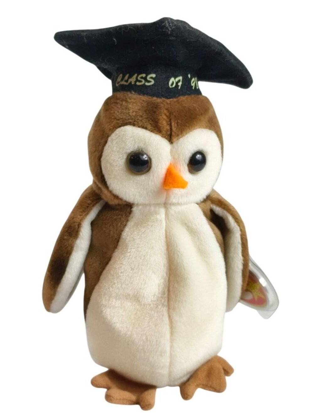 Ty Beanie Baby Wise Owl Graduation Plush Toy Class Of 1998 MWMT Star Retired